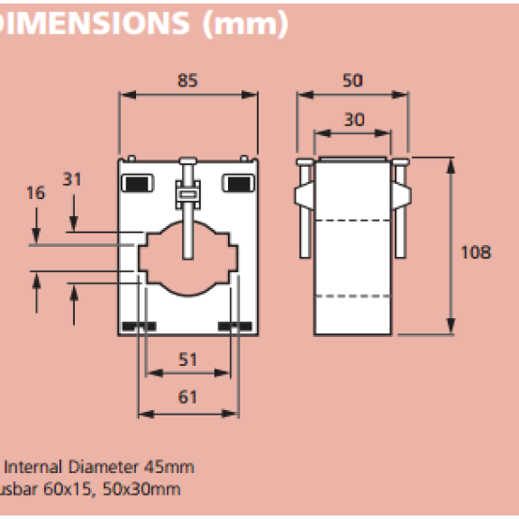 Hobut 186 Series Dimensions