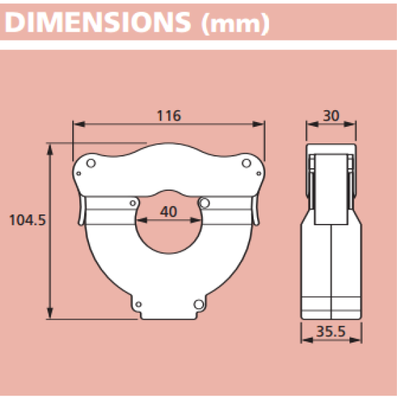 CTSCM40 Dimensions